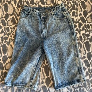 Vtg 80s California Shipment Women’s Denim Acid Wash Blue Shorts Sz 13/14